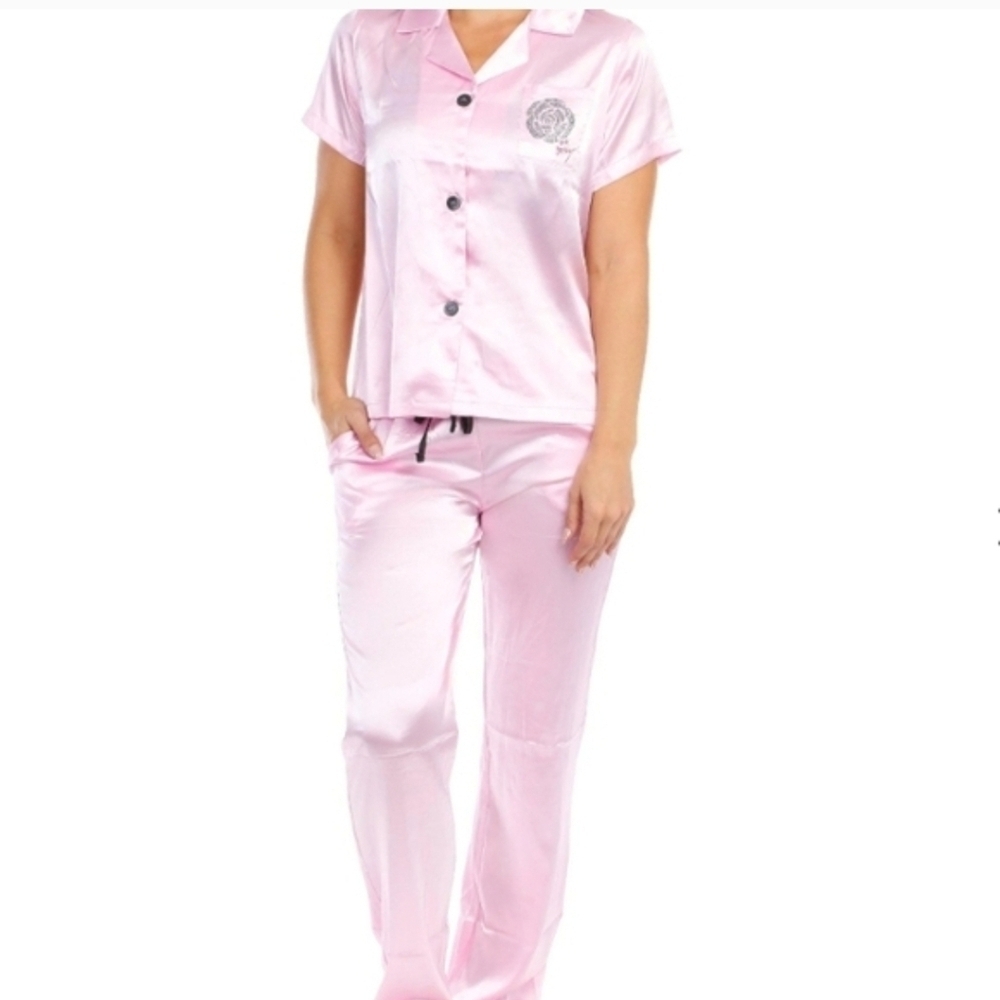 Betsey Johnson Satiny Pajamas L